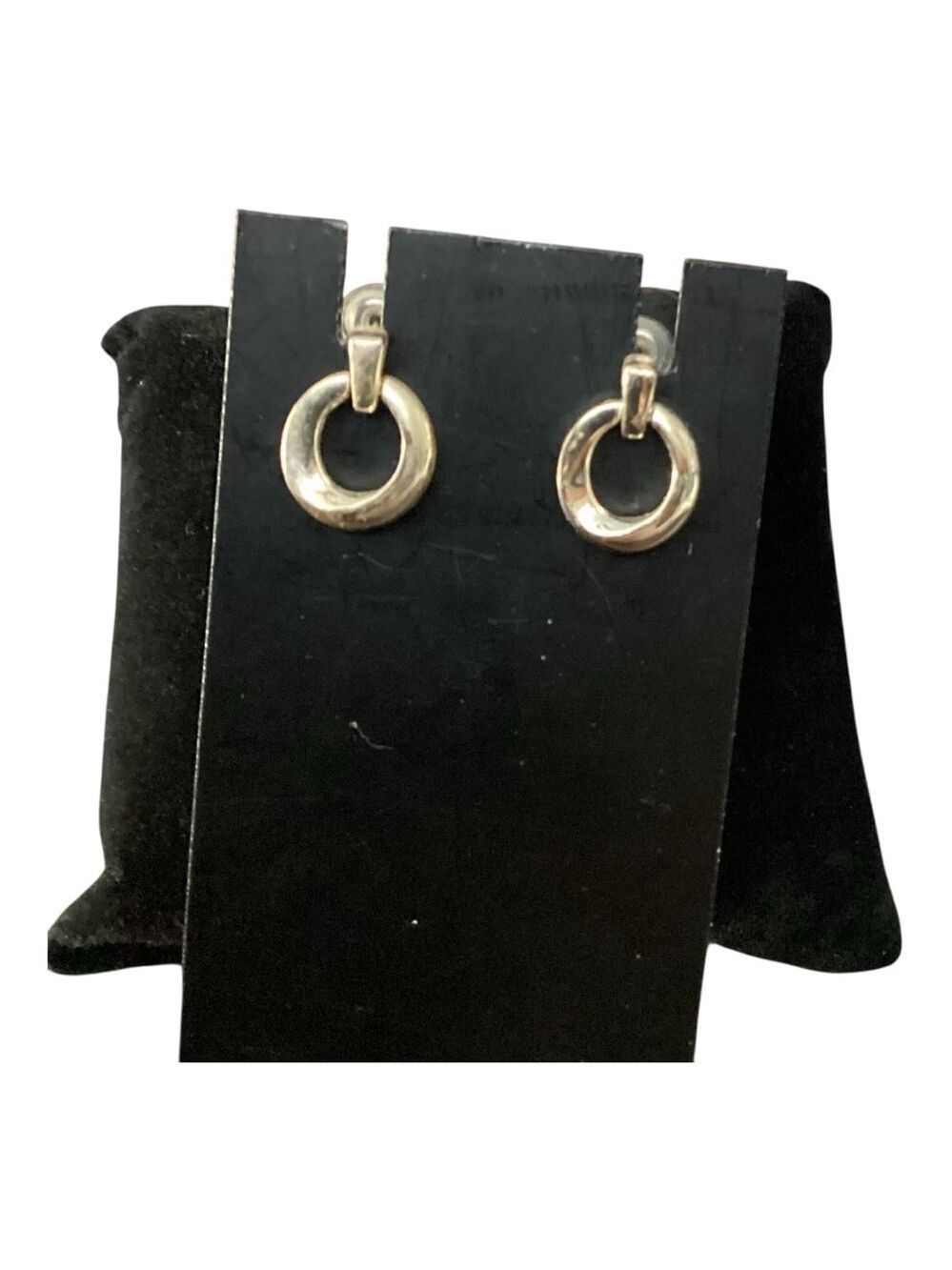 Napier One Size Silver Tone Hoop Drop Earrings 1710